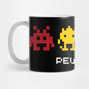 Pew Pew, vintage arcade coin op space invaders Mug